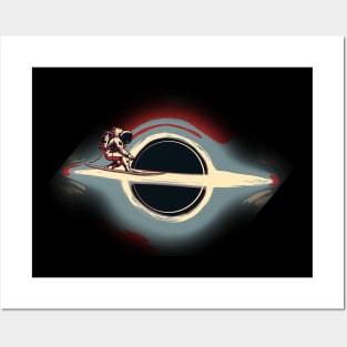 Astronaut Black Hole Surfing Posters and Art